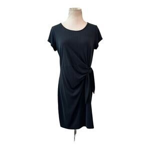 Skies Are Blue gray short sleeves front twist knot mini dress size Small